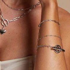 Hot Diamonds Nežna srebrna zapestnica z diamantom Linked DL703