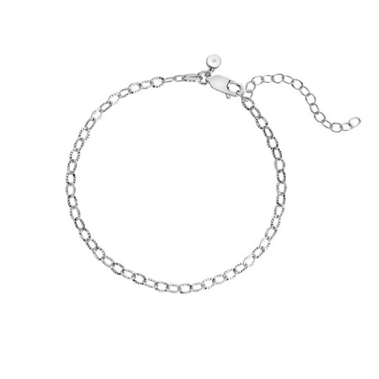 Hot Diamonds Nežna srebrna zapestnica z diamantom Linked DL701