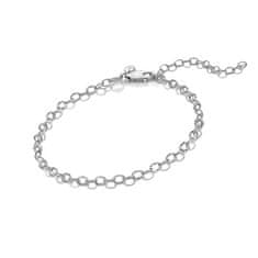 Hot Diamonds Nežna srebrna zapestnica z diamantom Linked DL701