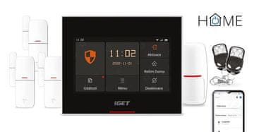 iGET HOME X5 Advanced - Wi-Fi pametni hišni alarm z LCD-zaslonom, celoten komplet, podpora Tuya