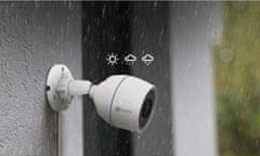 EZVIZ IP kamera H3C 2MP/ krogla/ Wi-Fi/ 2Mpix/ zaščita IP67/ 4mm objektiv/ H.265/ IR osvetlitev do 30m/ bela