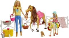 Mattel Barbie - Igralni komplet Hugs 'n Horses z lutko Chelsea (FXH15)