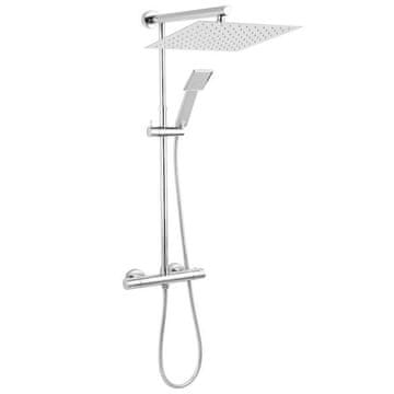 Ferro Komplet tuširanja TREVI SQUARE s termostatsko armaturo in dežno glavo 300 mm