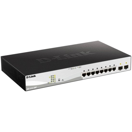 D-Link STIKALO 8-PORT DGS-1210-10MP 10/100/1000 PoE Managed (DGS-1210-10MP/E)