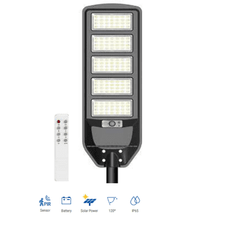 Optonica LED solarna cestna svetilka 6000k 2700lm IP65 s senzorjem in daljincem
