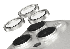 PanzerGlass Safe Kam zaščitno steklo za kamero, za iPhone 16 Pro/16 Pro Max, srebrno bleščeče (SAFE95893)