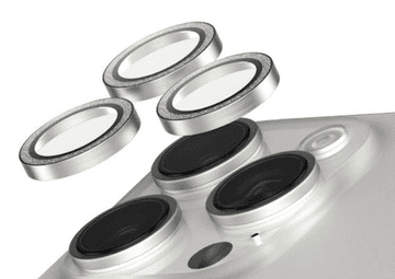 PanzerGlass Safe Kam zaščitno steklo za kamero, za iPhone 16 Pro/16 Pro Max, srebrno bleščeče (SAFE95893)