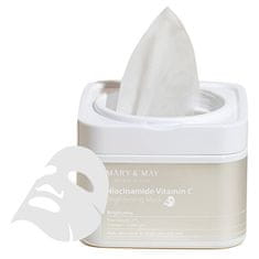 MÁRY & MAY Niacinamide Vitamin C Brightening Mask (maska za osvetlitev) 30 kosov