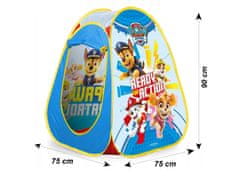 Paw Patrol Paw Patrol Samopostavljiv Šotor za Otroke, za Vrt in Hišo, PLAŽNI ŠOTOR, z Torbo in Ročajem, 75x75x90 cm