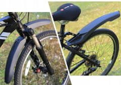 Korbi Komplet blatnikov za kolo – spredaj in zadaj, 26–29", črni z LED osvetlitvijo