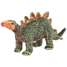 Vidaxl Stoječi plišasti dinozaver stegozaver zelen in oranžen XXL