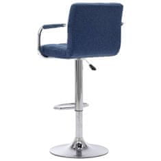 Vidaxl Barski stol modro blago