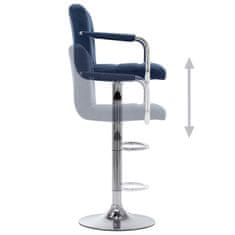 Vidaxl Barski stol modro blago