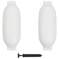 Vidaxl Odbijač za čoln 2 kosa bela 69x21,5 cm PVC