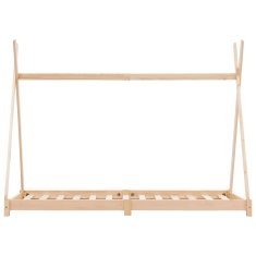 Vidaxl Otroški posteljni okvir iz trdne borovine 70x140 cm