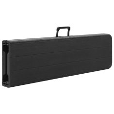 Vidaxl Zložljive vrtne klopi 2 kosa 180 cm HDPE črne barve