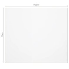 Vidaxl Zaščita za mizo prozorna 90x90 cm 2 mm PVC