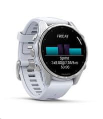 Garmin Fenix 8 pametna ura, 43mm, AMOLED, srebrna/bela