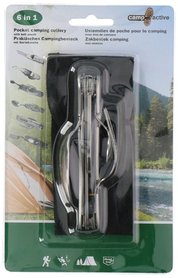 Camp Active Komplet jedilnega pribora za kampiranje 6v1