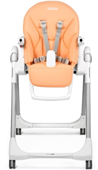 Peg-Perego Prima Pappa Follow me stol za hranjenje, oranžen/bel