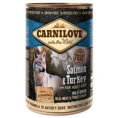 Carnilove Konzerva Dog Wild Meat losos in puran 400g
