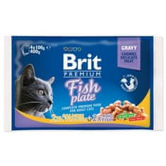 Brit Premium Cat družinski krožnik v omaki Multi 400g (4x100g)