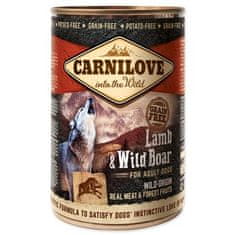 Carnilove Konzerva Dog Wild Meat jagnjetina in divji prašič 400g