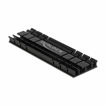 Delock pasivni hladilnik za M.2 NVMe SSD 70mm flat črn 18285
