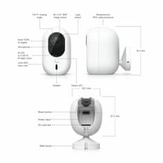 Ubiquiti IP kamera Unifi 8.0MP brezžična zunanja bela UVC-G6-INS-W
