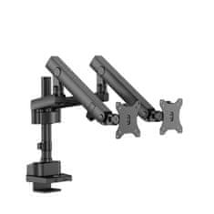 ACT AC8328 Dual monitor office solid pro, z mehansko vzmetjo nosilec za 2 monitorja 17"-35"