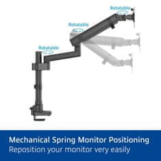 ACT AC8327 Office solid pro nosilec za en monitor z mehansko vzmetjo 17"-40"