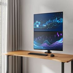 ACT AC8343 dvojna roka za monitor Office Premium s plinsko vzmetjo, nameščeno na drog do 49" (20kg)