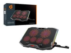Conceptronic THYIA01B ERGO RGB 6-ventilatorska USB hladilna podloga za gaming prenosnik z držalom za mobilni telefon 17"