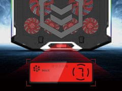 Conceptronic THYIA01B ERGO RGB 6-ventilatorska USB hladilna podloga za gaming prenosnik z držalom za mobilni telefon 17"