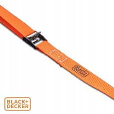 Black+Decker povezovalni trak za pripenjanje, 5m, do 200KG, najlon, oranžna, črna
