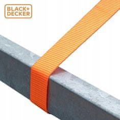 Black+Decker povezovalni trak za pripenjanje, 5m, do 350KG, najlon, oranžna, črna