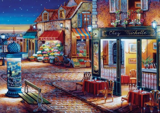Art puzzle Sestavljanka Café Chez Michelle 500 kosov