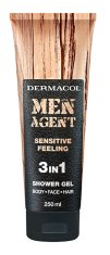 Dermacol Gel za tuširanje za moške 3v1 Sensitive Feeling Men Agent (gel za tuširanje) 250 ml