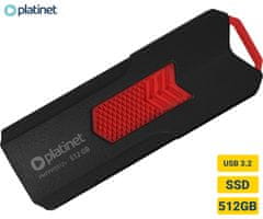 Platinet PLATINET PMFPPD512+ prenosni SSD disk, 512GB, USB 3.2 Gen2, 400MB/s, HYPERSPEED, najhitrejši in najmanjši na svetu