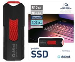 Platinet PLATINET PMFPPD512+ prenosni SSD disk, 512GB, USB 3.2 Gen2, 400MB/s, HYPERSPEED, najhitrejši in najmanjši na svetu