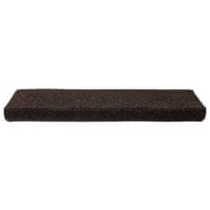Vidaxl Preproge za stopnice 15 kosov 65x21x4 cm rjave