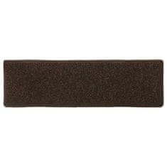 Vidaxl Preproge za stopnice 15 kosov 65x21x4 cm rjave