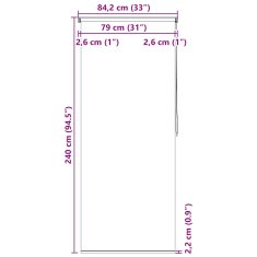 Vidaxl Rolo zavesa za prho 80x240 cm mehurčki