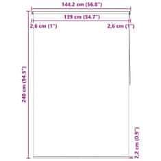 Vidaxl Rolo zavesa za prho 140x240 cm z kvadratni vzorci