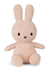 Bon Ton Toys Miffy ECO Corduroy zajček mehka igrača, 23 cm, Misty Rose (948)