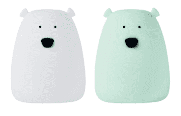 Rabbit&Friends set 2 mehkih lučk, mali medvedek, bel in arktično zelen, USB-C (954)
