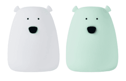  Rabbit & Friends set 2 mehkih lučk, mali medvedek, bel in arktično zelen, USB-C  