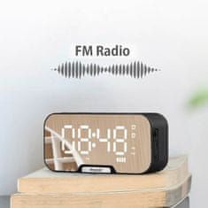 Smania Večnamenska budilka 4-v-1, Digitalna Bluetooth budilka, Budilka z nastavljivo svetlostjo Snoozer 