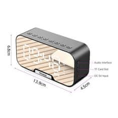 Smania Večnamenska budilka 4-v-1, Digitalna Bluetooth budilka, Budilka z nastavljivo svetlostjo Snoozer 