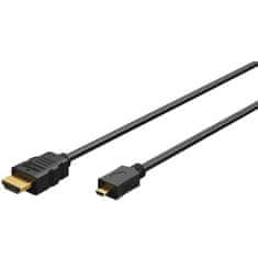 Goobay High Speed HDMI na Micro-HDMI 8K 2m črn kabel